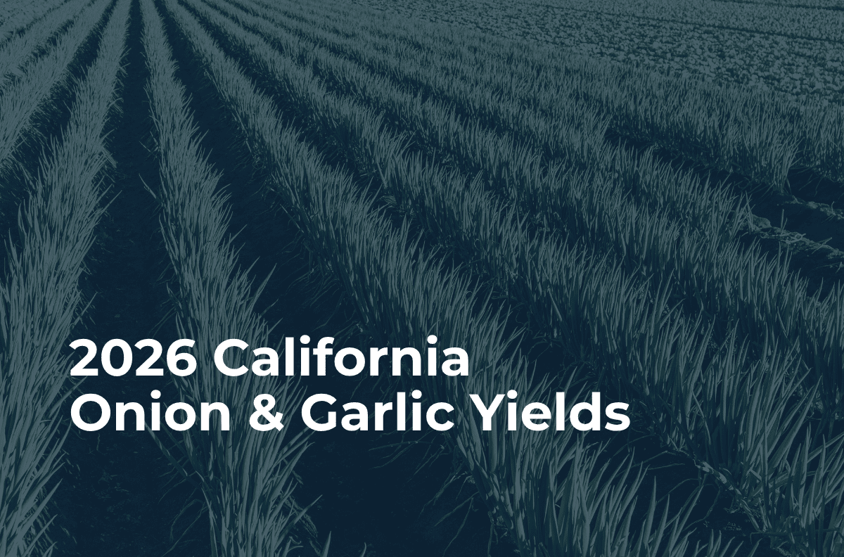 2026 California Onion and Garlic Yields